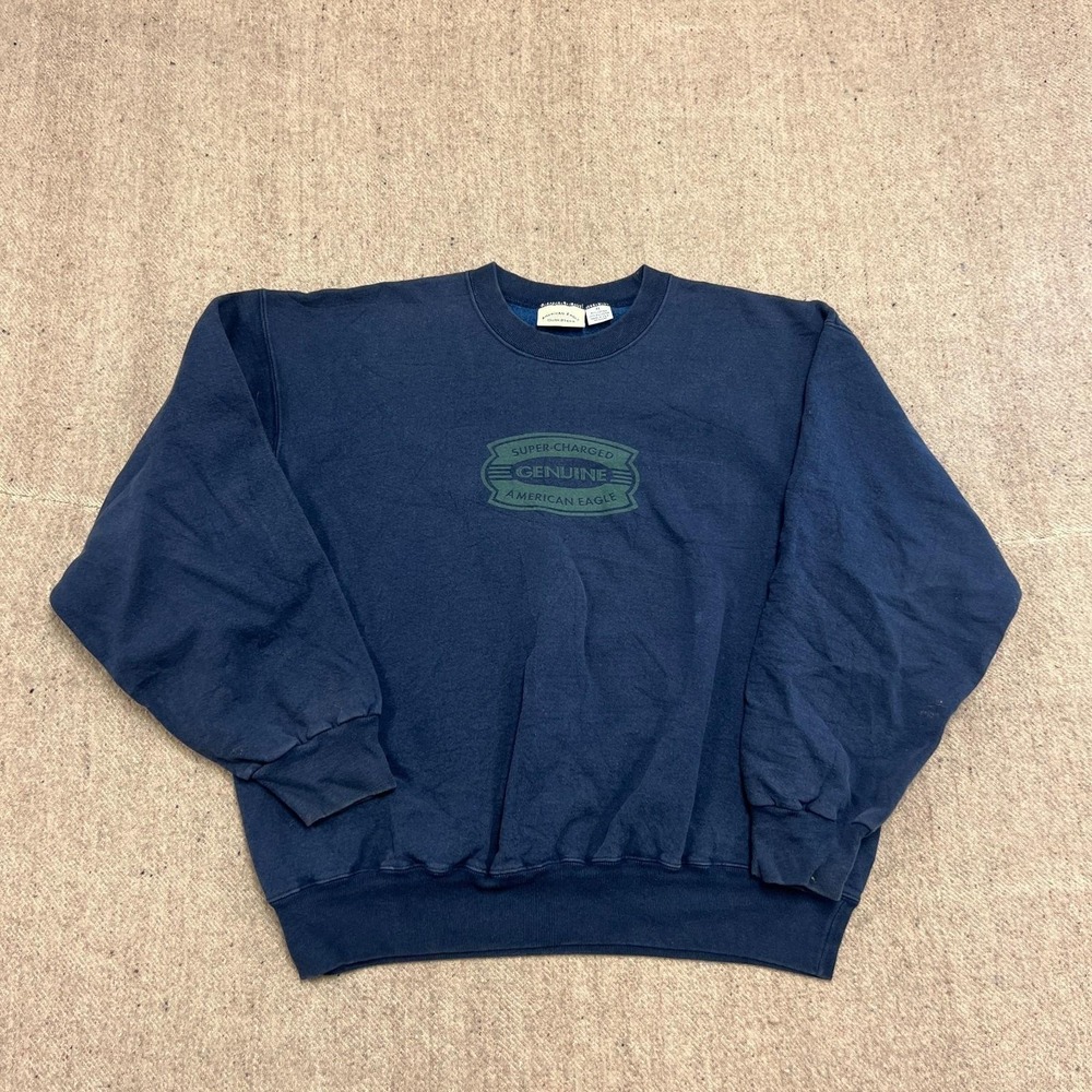 Vintage American Eagle‎ Sweatshirt Mens XL Blue 1990s USA